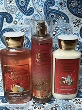 Bath & Body Works Bright Christmas Morning Full Size Mist Lotion & Shower Gel