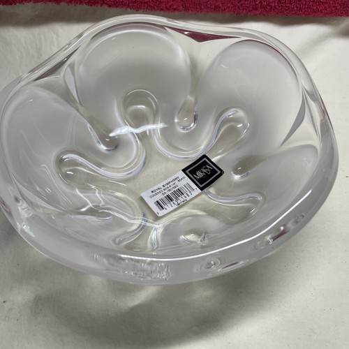 Mikasa Covered Candy Dish Frosted and Clear Swirl - Picture 3 of 4
