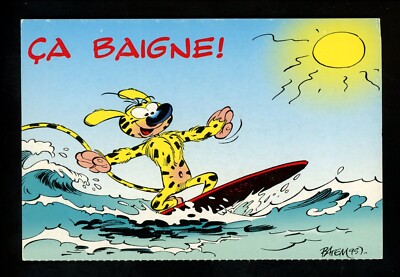 Comic chrome postcard Marsu Prodcutions La Queue du Marsupilami Belgium cartoon 