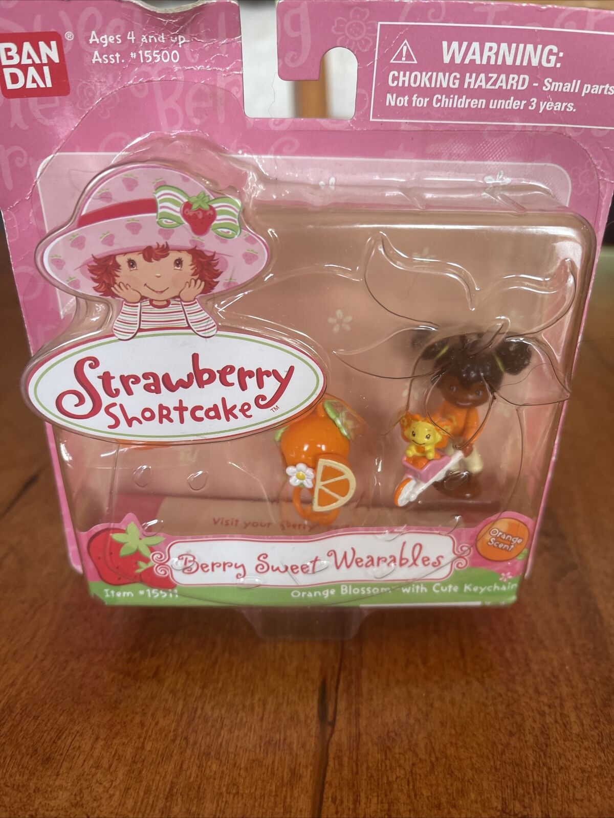 Vintage Strawberry Shortcake Berry Sweet Wearables Orange Blossom Keychain  NOS