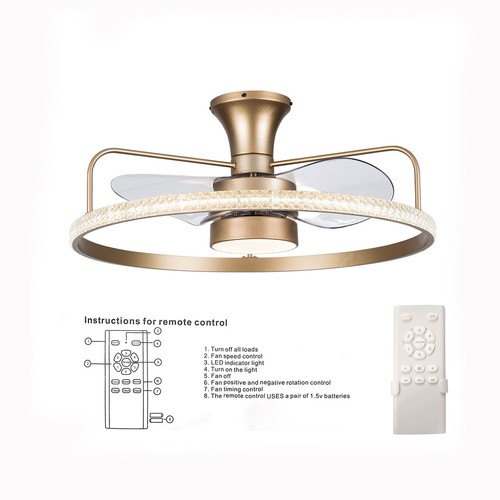 Modern Ceiling Lamp LED Chandelier Flush Mount Ceiling Fan Light for Living Room - Picture 181 of 204