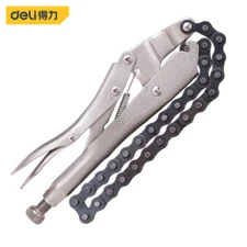 deli Chain Vise Clamp Plier Locking Grip Wrench Oil Filter Pipe Forceps Vigorous