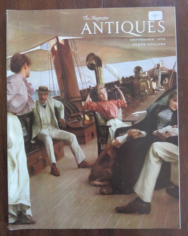 The Magazine Antiques September 1978, very good condition sampler painting