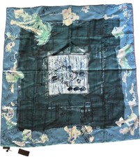 Louis Vuitton Vintage Light Blue Silk Scarf STILL WITH TAGS RARE NEVER USED/WORN