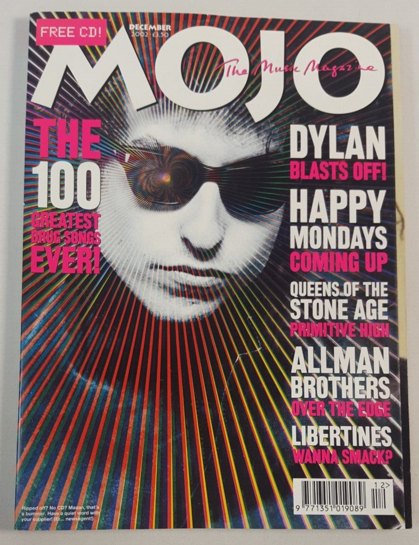 GREATEST DRUG SONGS MOJO MUSIC MAGAZINE #109 DECEMBER 2002 DYLAN COVER UK NO CD