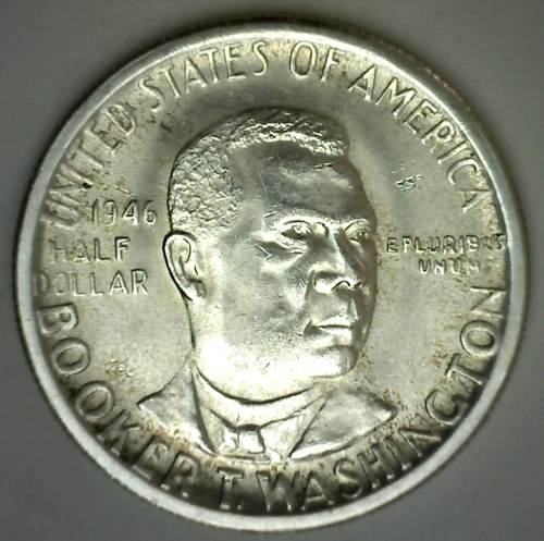 1946 S BU Booker T Washington Silver Commemorative Half Dollar Uncirculated Coin