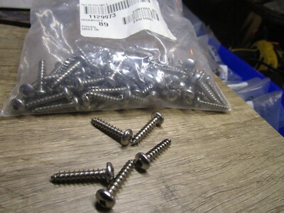 (89) #10-12 x 1'' Square Dr 18-8 Type A Point Stainless Steel Sheet Metal Screws