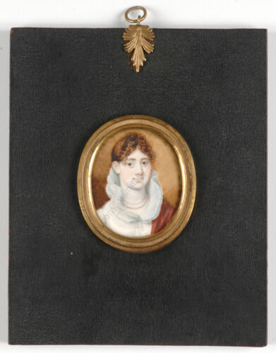 Giuseppe Rota "Portrait of a young Swedish woman", fine miniature, 1809 - Picture 1 of 8