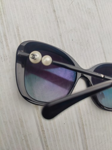 CHANEL 5339-H c.501/S6 55o18 140 3N Sunglasses, Black Matte/Purple! With Case! - Picture 16 of 16