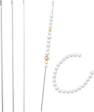 Suitable for jewelry making, four different thicknesses of beading needles.