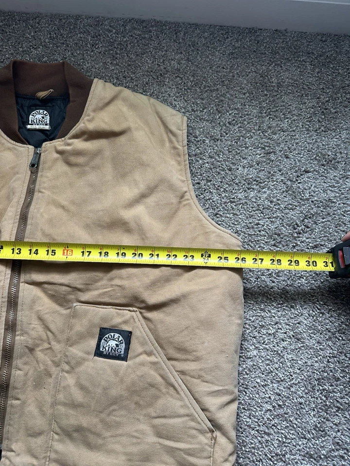 Chaleco Polar King by Key Para Hombres Talla XL Marrón Lona Aislado Pato EE. UU. Ropa de Trabajo Foto 4 de 4