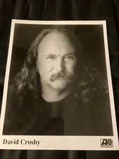 DAVID CROSBY Original 8x10 Glossy Promo PHOTO RARE Still Nash & Young CLASSIC