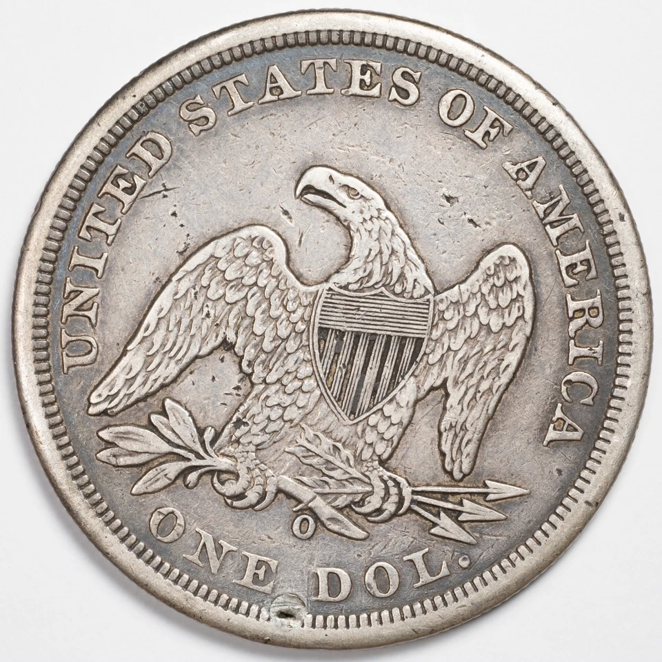 1859-O Seated Liberty Silver Dollar New Orleans Mint - Very Fine (VF) Details - Image 2 of 4