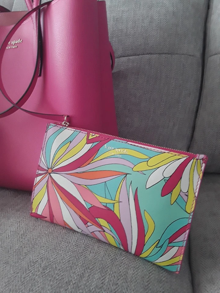 kate spade large leather pink tote bag - Image 2 of 4