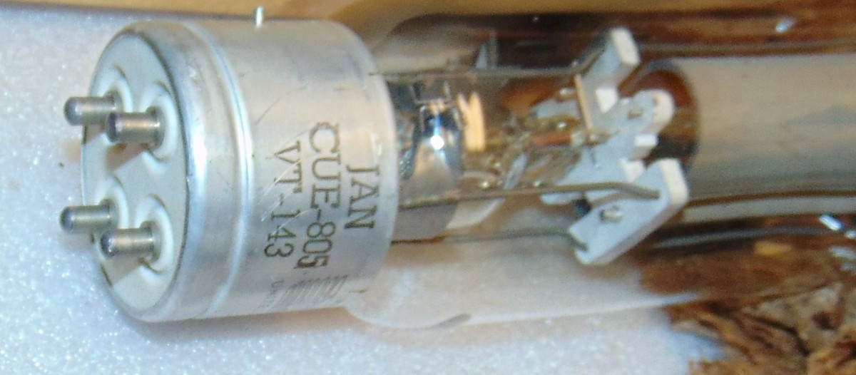 NOS NIB 805 POWER TUBE VT-143JAN CUE 805 VT-143 UNITED * PERFECT