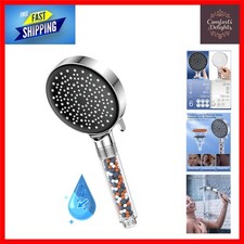 High-Pressure Handheld Shower Head with Water Softener & Anti-Limescale Features
