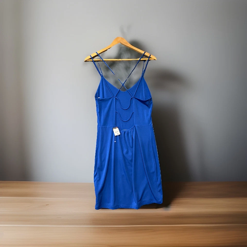 Mini Vestido Body Central Azul Talla XL Noche Fiesta Sin Alambres Para Mujer De Colección Foto 2 de 4