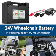 24V 12AH 20Ah Electric Wheelchair Battery Includes 2A Charger Anderson Connector