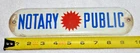 Vintage  Original 10" Notary Public Porcelain Sign