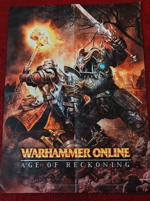 Ultra rare Pomotional poster 2008 Warhammer Online: Age of Reckoning. 26 X 19