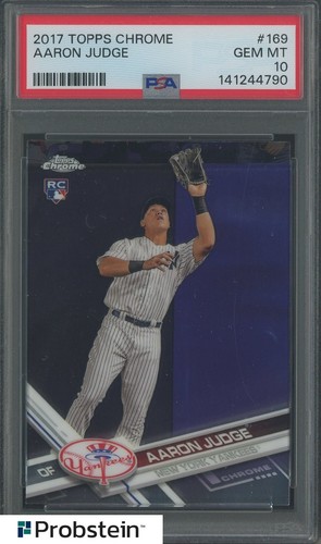 2017 Topps Chrome #169 Aaron Judge Yankees RC Rookie PSA 10 GEM MINT