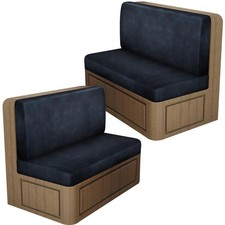 ANARACHON Leather Look RV Dinette Cushion Covers, Stretch Camper Cushion Slip...