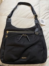 New Tumi Voyageur Capri Crossbody Shoulder Bag Black Nylon 10  Travel AUTHENTIC