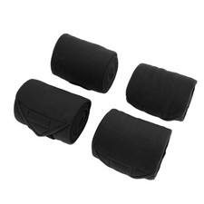 Black 4PCS Horse Polo Leg Wraps Soft Fleece Protective Horse Leg Bandage Fo SG
