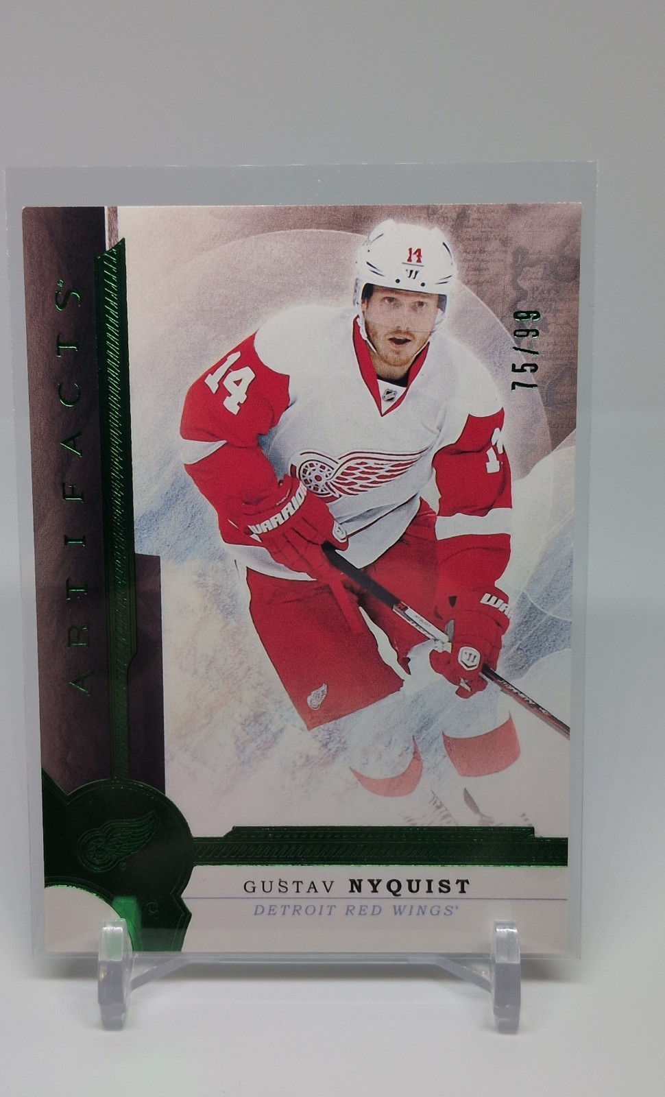 2016-17 Upper Deck Artifacts - Gustav Nyquist #17 Emerald /99