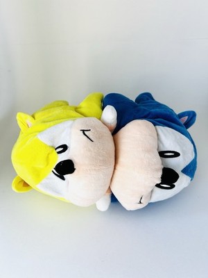 Sonic The Hedgehog And Super Sonic Heads Flip Stuffed Plush Toy Sega