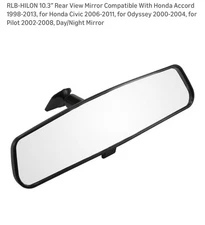 RLB-HILON 10.3" Rear View Mirror Compatible With Honda Accord 1998-2013, Odyssey