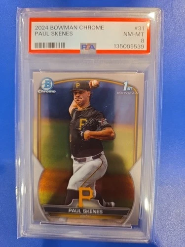2024 Bowman Draft Chrome Paul Skenes 1st Bowman PSA 8