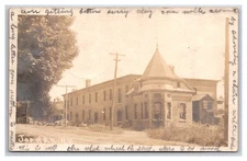 JORDAN NEW YORK RPPC ~ Street view of unkown building