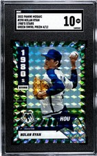2022 Panini Mosaic #290 Nolan Ryan SGC 10 Gem Mint Green Swirl Prizm /12