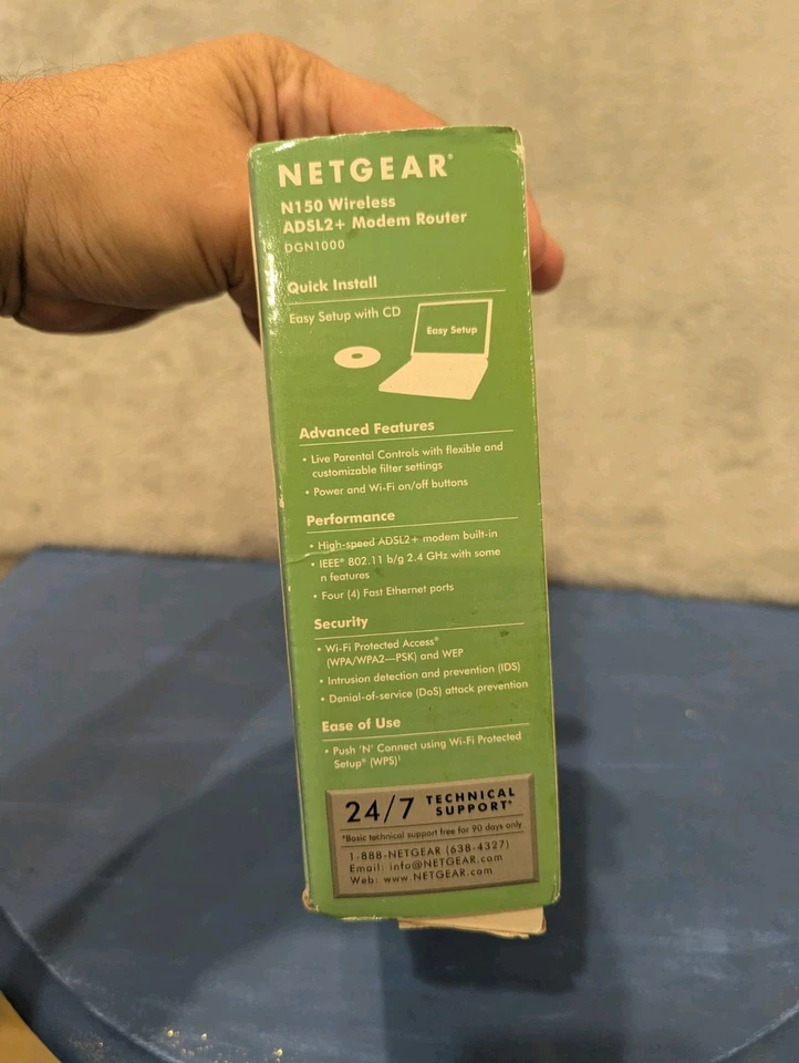 NETGEAR N150 Wireless ADSL2+ Modem Router DGN1000 - Image 4 of 4