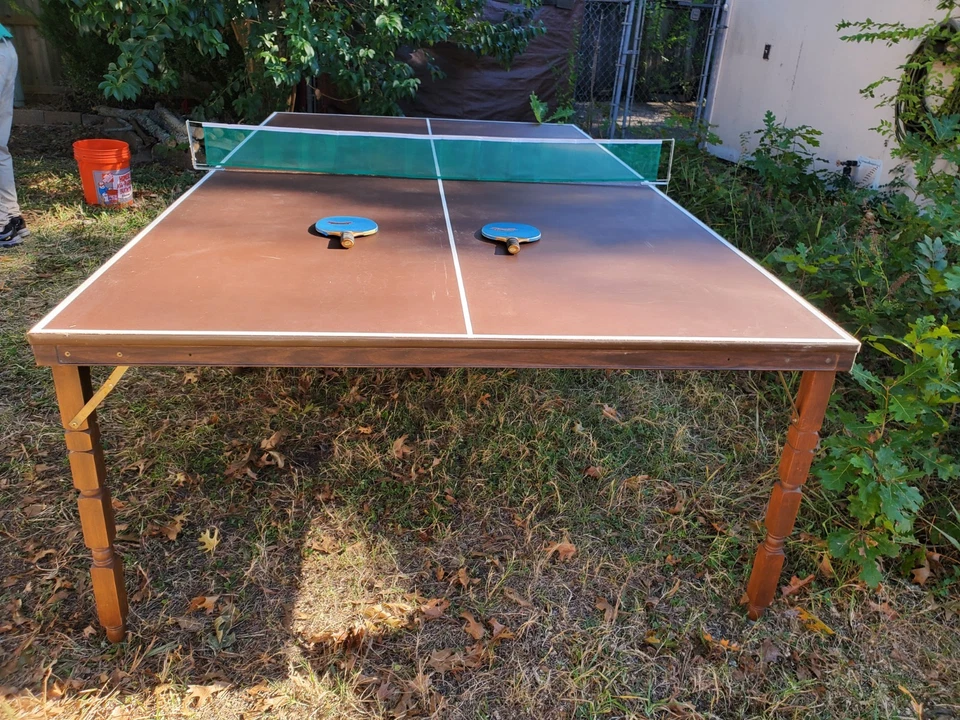 Mesa de Ping Pong Plegable Interior Tenis Mesa de Juego con Abrazadera Red Foto 2 de 4