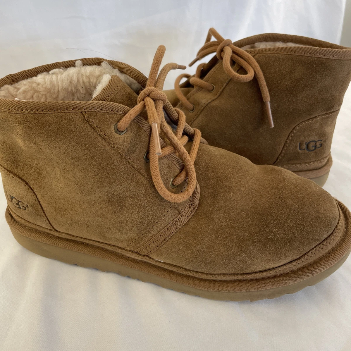 UGG Australia Cantrell Chukka boots 10-1/2 10.5 tan canvas nubuck leather EUC UGG Chukka Boots for Women for sale | eBay main image 2