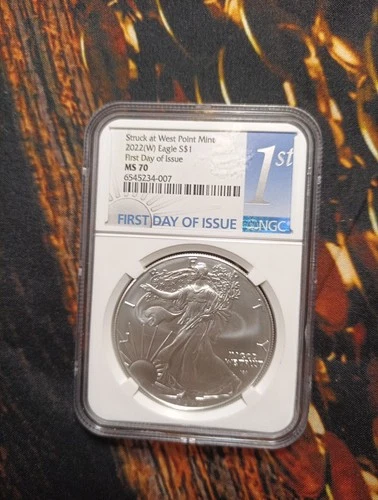 2022 (W) American Silver Eagle Struck At West Point FDOI MS70 NGC Label EB101