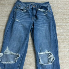 Rewash Womens Jeans Size 0 24 Blue Distressed Ripped Stretch Denim Pants