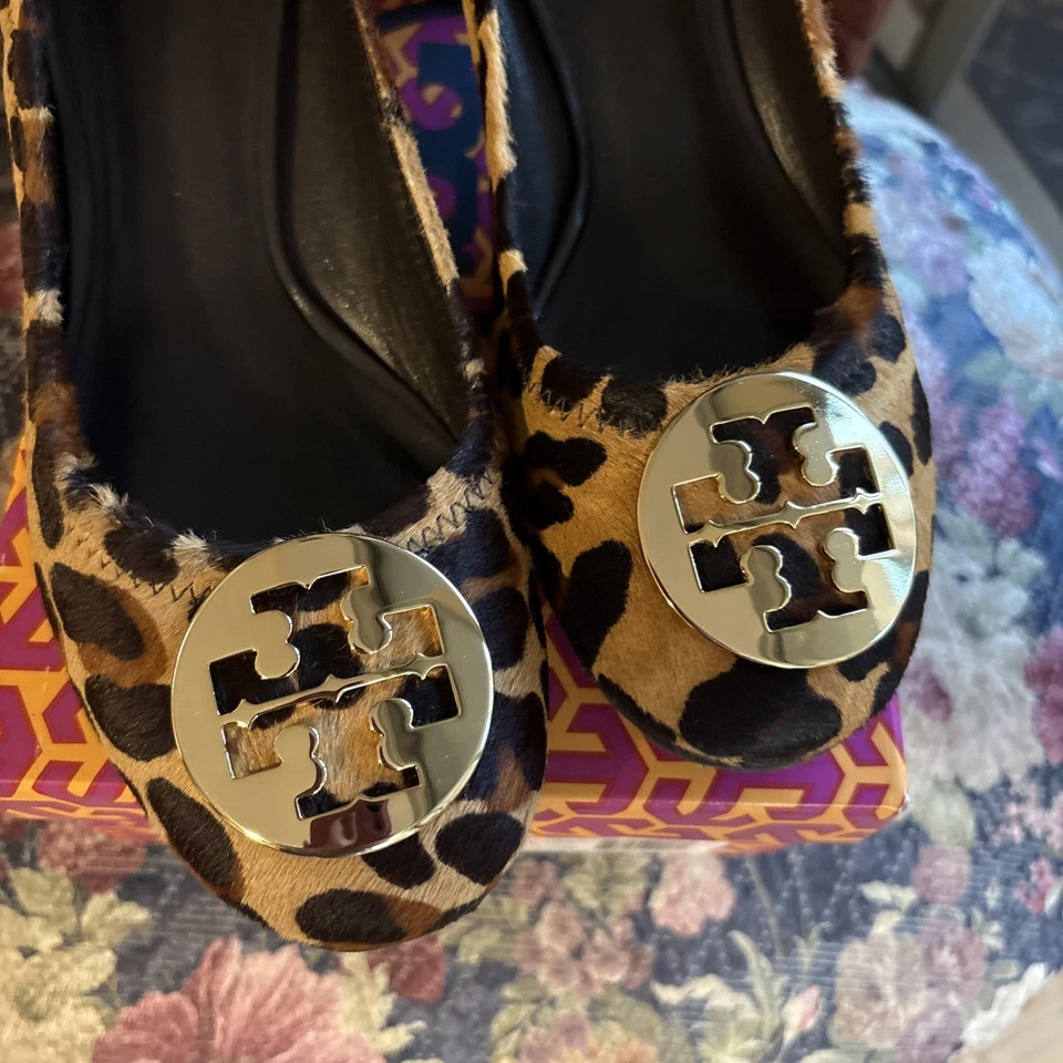 Zapatos de salón Tory Burch para mujer, pelo de becerro leopardo Amy tacón bloque talla 8,5 Foto 2 de 4