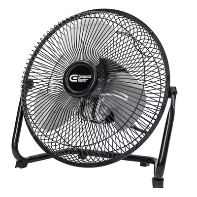 #ad 9 in. 3 Speed High Velocity Floor Fan in Black With Wall Mount Bracket $19.45