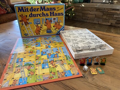 Vtg 1985 Mit der Maus durchs Haus Board Game Otto Maier Ravensburger Germany
