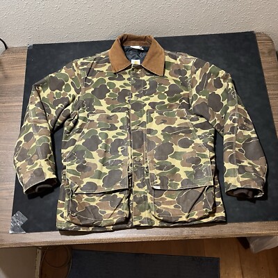 ジャケット・アウター 80s~ carhartt duck best made in usa Vintage Carhartt Duck Camo Hooded Jacket Thermal Lined 80s