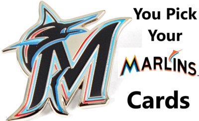 You Pick Your Cards - Miami Florida Marlins - Team MLB Baseball Card Selection