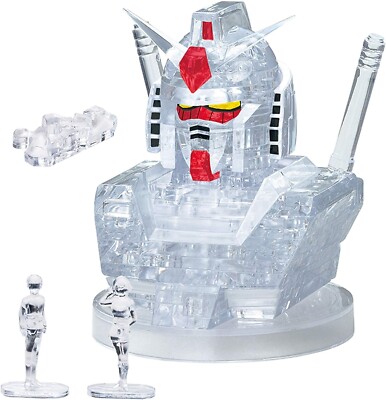 3D Crystal Puzzle 55 Piece Crystal Puzzle Gundam Clear,50198