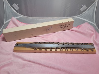 Vintage Selecto Deluxe Neck Tie Rack Swinging Metal racks Made In USA Mint Cond.