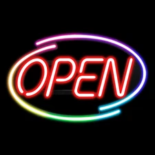 Pro-Lite *Refurb* LED Open Sign with Changeable Borders - OPEN Q