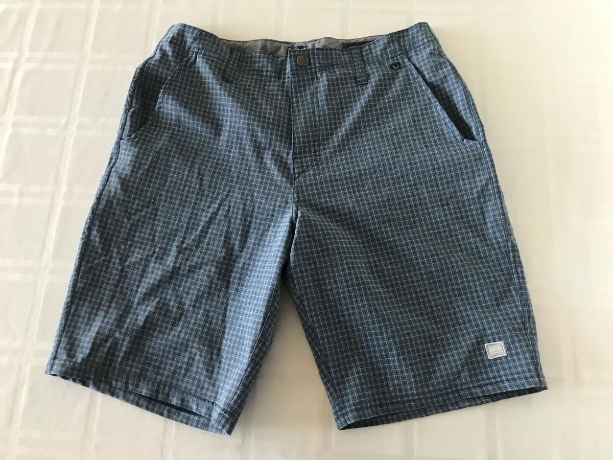 COVA Surf Turf Mens Sz 30 Hybrid Shorts Swim Trunks Blue Plaid TS0