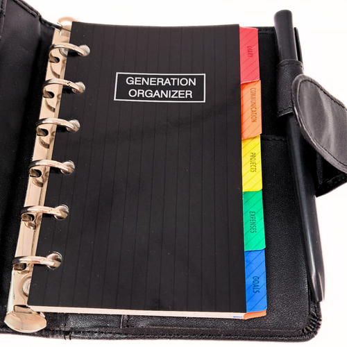 Genuine Leather Personal ORGANIZER Calendar 2025 Goals Projects Diary Notebook - Picture 6 of 6