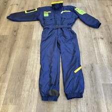 Vtg 80/90 s Solara by Kaelin Retro Ski Wear Suit Snowsuit Bibs Color Block Large